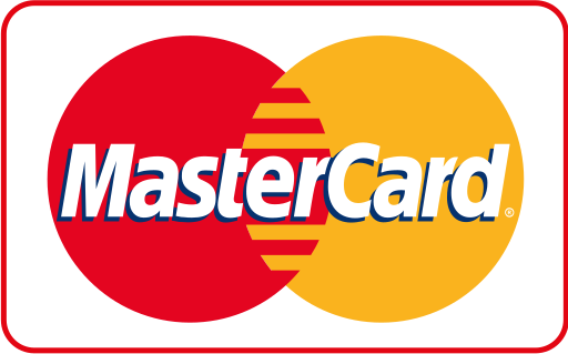 A mastercard logo is shown on top of the logo.