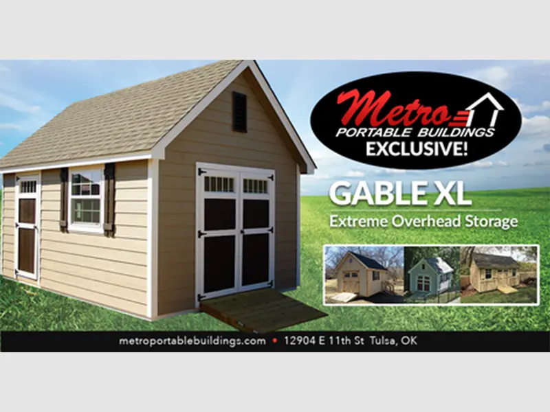 A picture of the metro portable buildings gable xl.