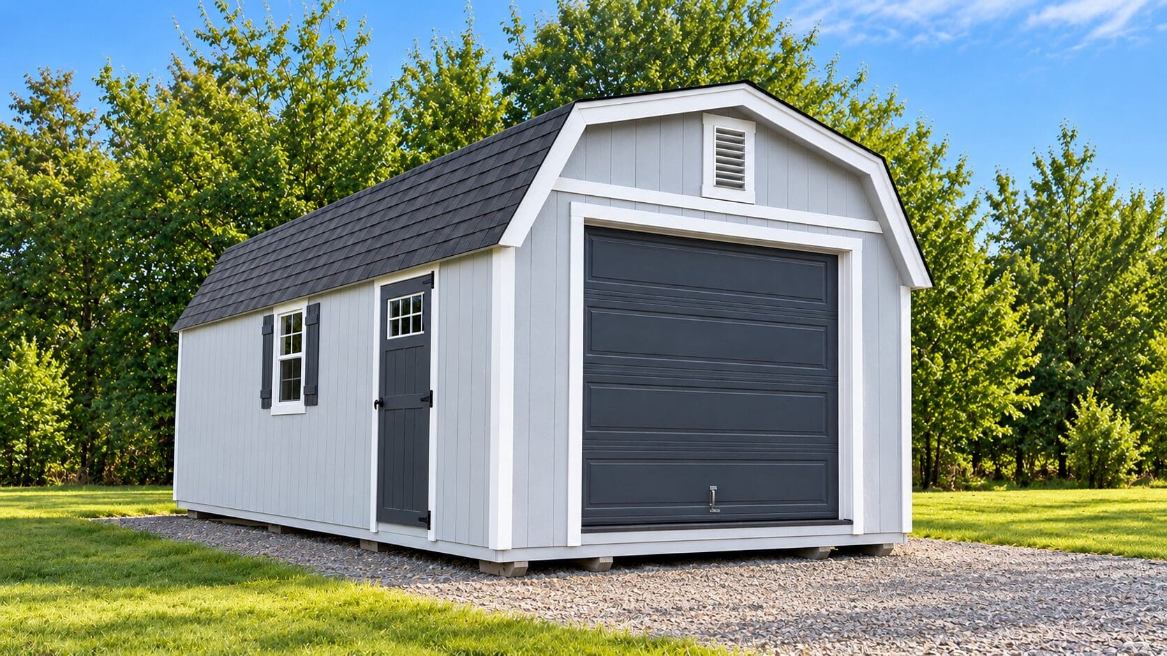 12x24 Super Mini Barn Garage 51126 exterior